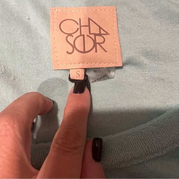 NWT Chaser pullover crewneck lightweight sweater size small in turquoise - Picture 5 of 8